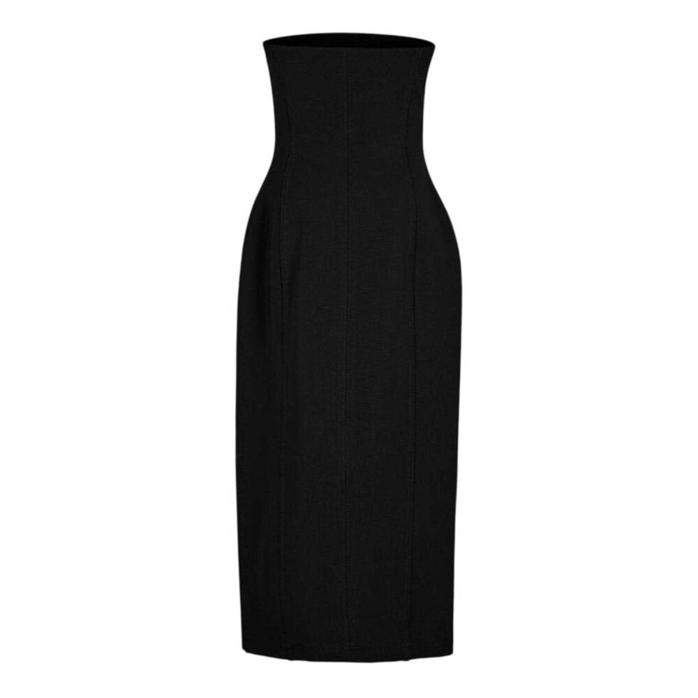 Off White Womens/Ladies Bodycon Midi Dress / Black